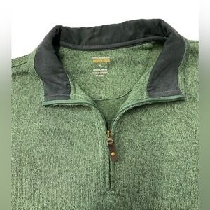 Marc Edwards Motion‎ Plus Mens Green Quarter Zip Pullover Sweater XL Polyester